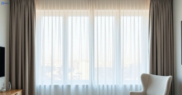 Restored vibrant drapes in sandstone-point QLD after Matty Curtain Cleaning